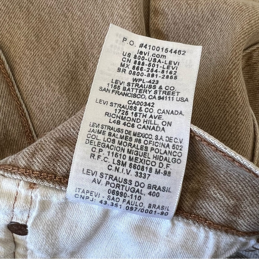 (´༎ຶ༎ຶ)(´༎ຶ༎ຶ)
Levis 501 Light Brown Latte Brown Jeans - Picture 10 of 10